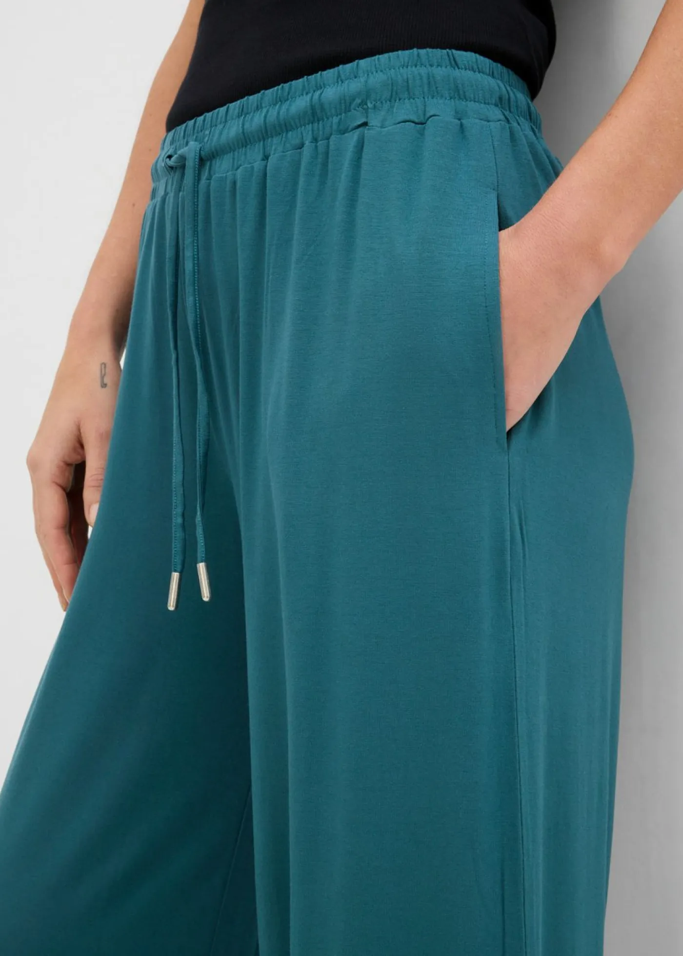 Clearance Pantalón de punto de viscosa fluida Mujer Básicos|Pantalones