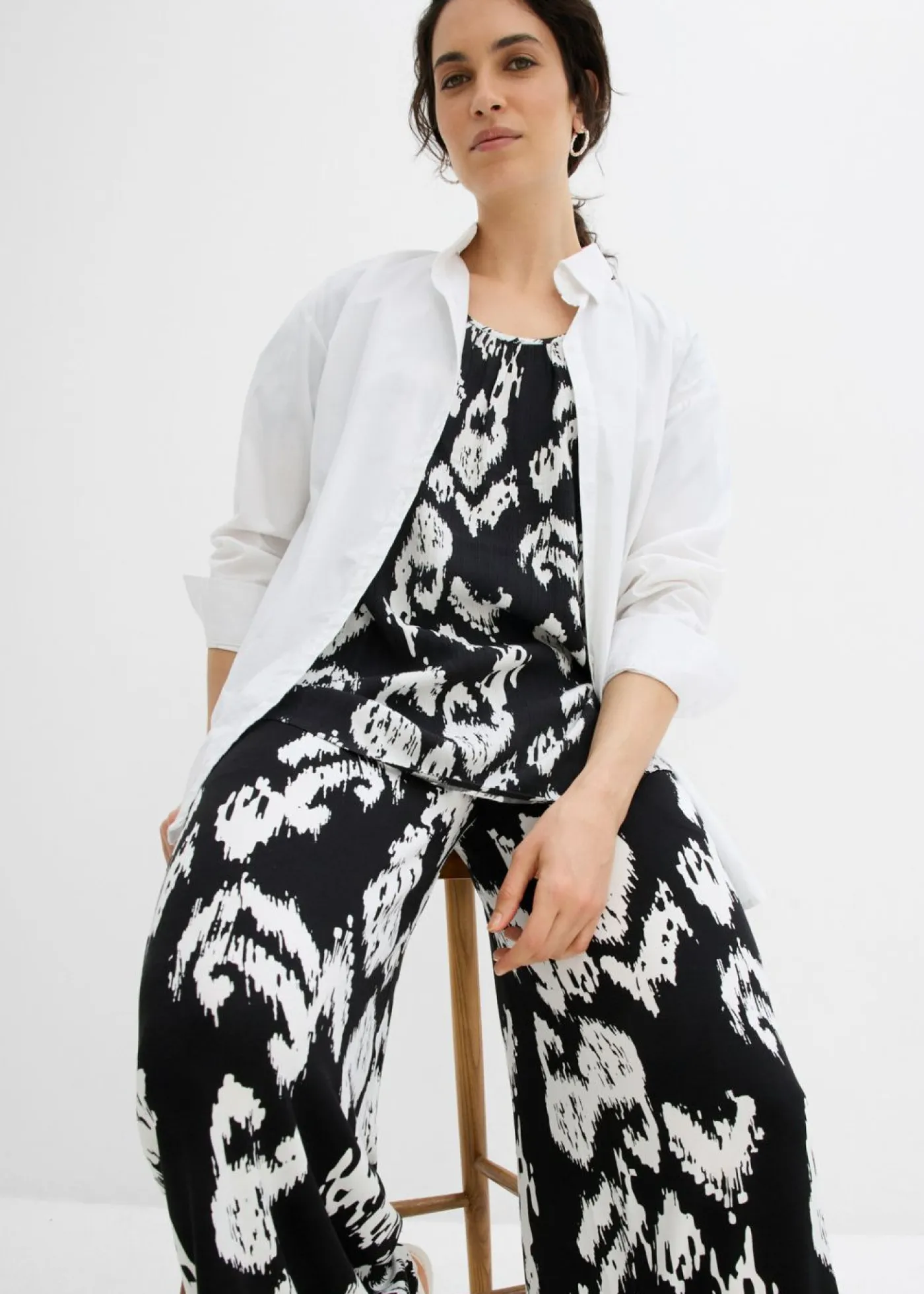 Sale Pantalón de punto en mezcla de viscosa Mujer Conjuntos De Ropa|Pantalones