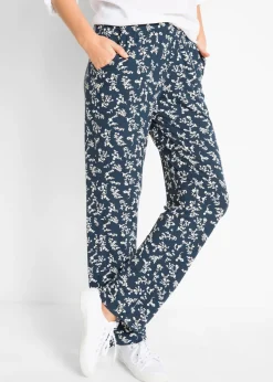New Pantalón de punto en mezcla de viscosa Mujer Pantalones