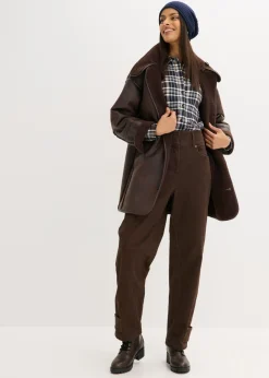 Discount Pantalón de sarga con cintura alta Mujer Pantalones