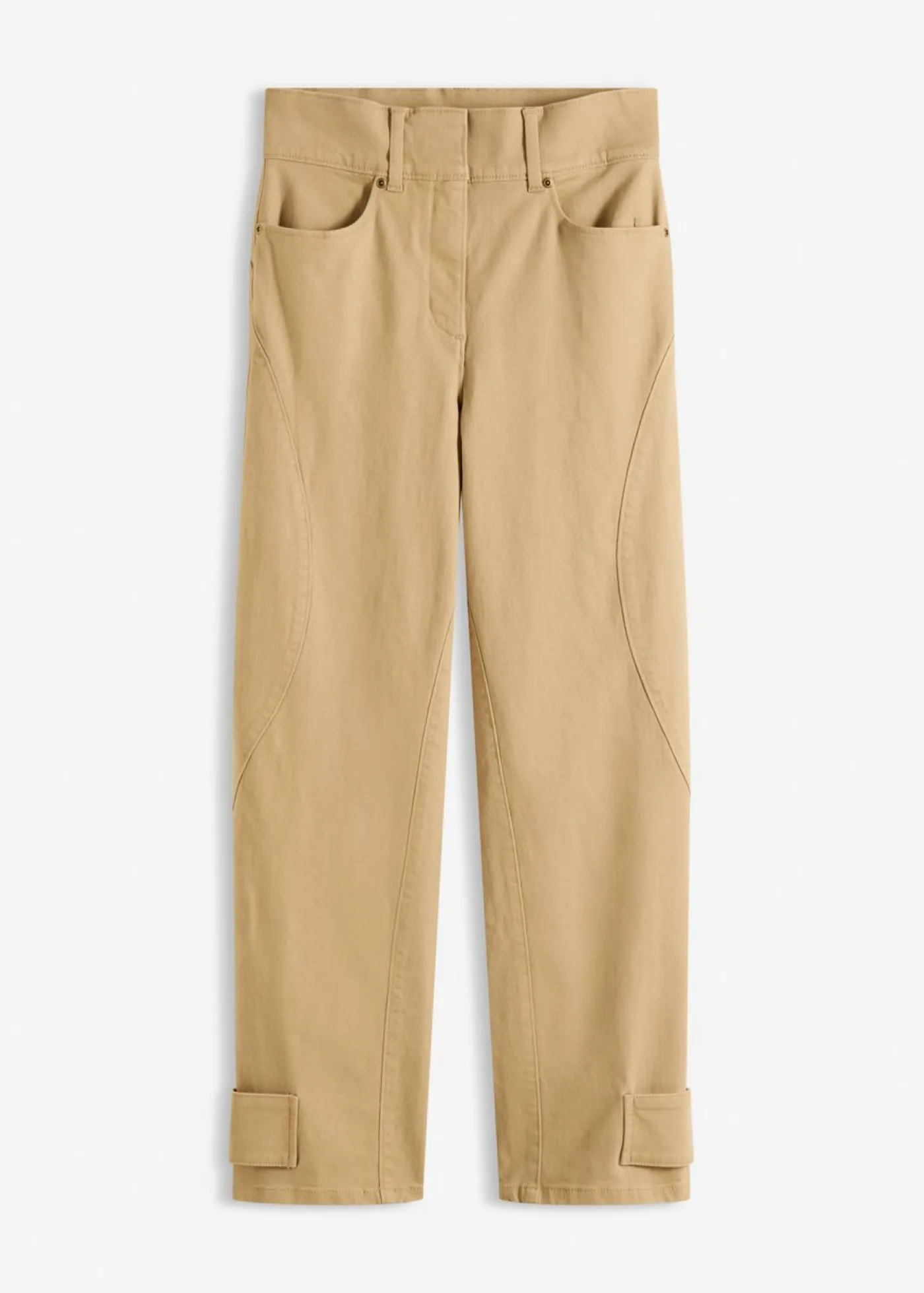 Sale Pantalón de sarga con cintura alta Mujer Pantalones