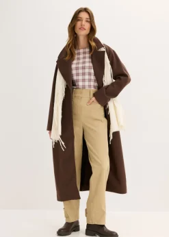 Sale Pantalón de sarga con cintura alta Mujer Pantalones