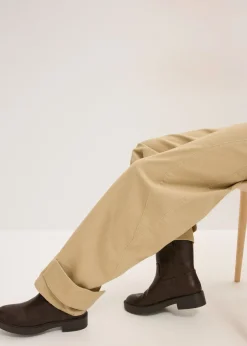 Sale Pantalón de sarga con cintura alta Mujer Pantalones