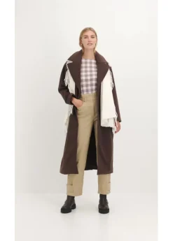 Sale Pantalón de sarga con cintura alta Mujer Pantalones