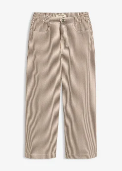 Clearance Pantalón de sarga con cintura cómoda Mujer Pantalones
