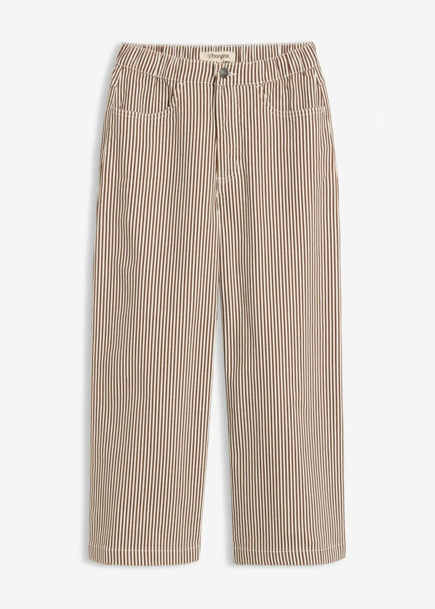 Clearance Pantalón de sarga con cintura cómoda Mujer Pantalones