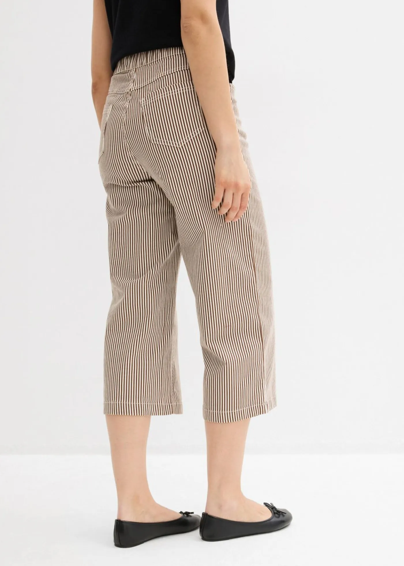 Clearance Pantalón de sarga con cintura cómoda Mujer Pantalones
