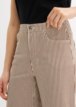 Clearance Pantalón de sarga con cintura cómoda Mujer Pantalones