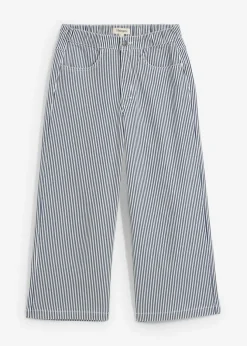 Hot Pantalón de sarga con cintura cómoda Mujer Pantalones