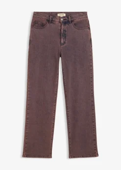 Pantalón de sarga con efecto lavado Mujer Pantalones