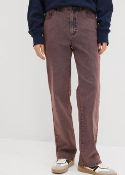 Pantalón de sarga con efecto lavado Mujer Pantalones