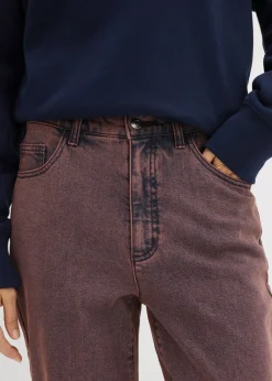 Pantalón de sarga con efecto lavado Mujer Pantalones