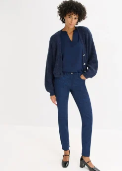 Discount Pantalón de sarga con estampado elegante Mujer Pantalones
