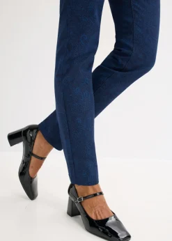 Discount Pantalón de sarga con estampado elegante Mujer Pantalones