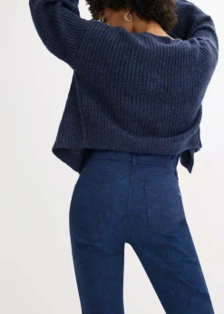 Discount Pantalón de sarga con estampado elegante Mujer Pantalones