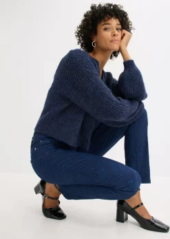 Discount Pantalón de sarga con estampado elegante Mujer Pantalones
