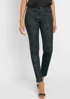 Discount Pantalón de sarga con estampado elegante Mujer Pantalones