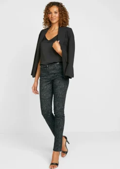 Discount Pantalón de sarga con estampado elegante Mujer Pantalones
