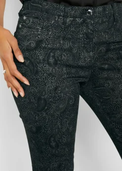 Discount Pantalón de sarga con estampado elegante Mujer Pantalones