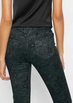 Discount Pantalón de sarga con estampado elegante Mujer Pantalones
