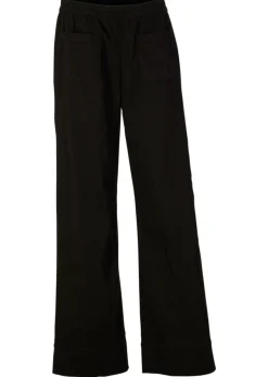 Clearance Pantalón de sarga con pernera acampanada y cintura cómoda Mujer Pantalones