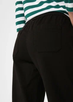 Clearance Pantalón de sarga con pernera acampanada y cintura cómoda Mujer Pantalones
