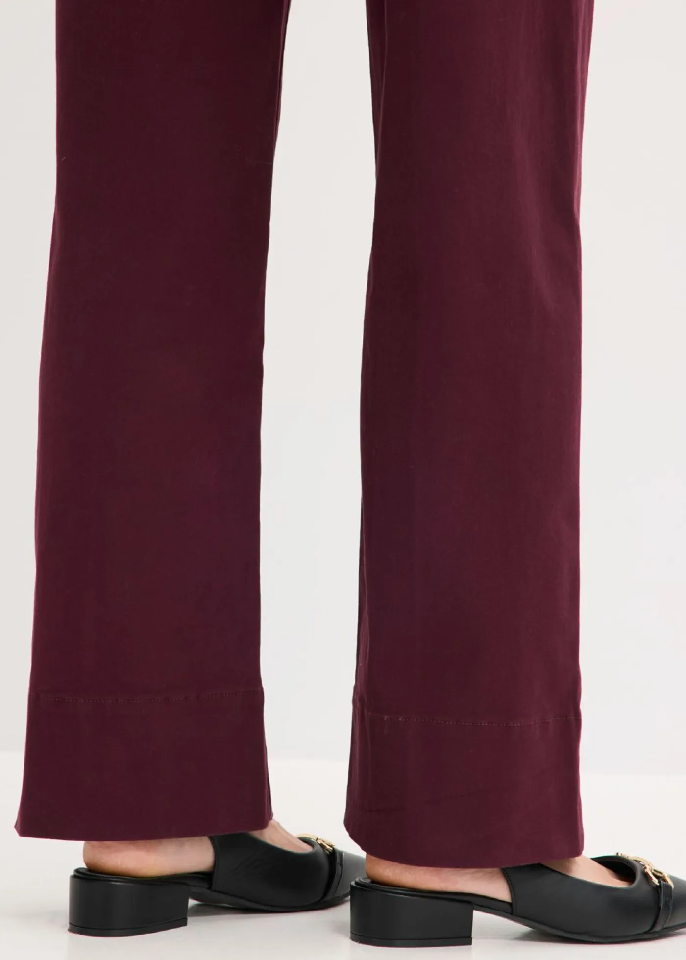 New Pantalón de sarga con ribete y bolsillo Mujer Pantalones