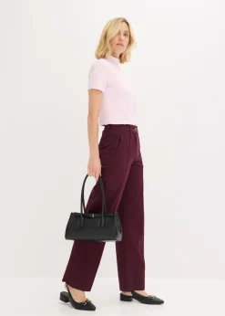 New Pantalón de sarga con ribete y bolsillo Mujer Pantalones