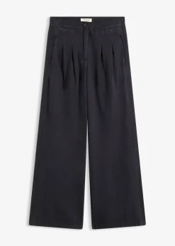 Outlet Pantalón de sarga de algodón puro Mujer Esenciales|Pantalones