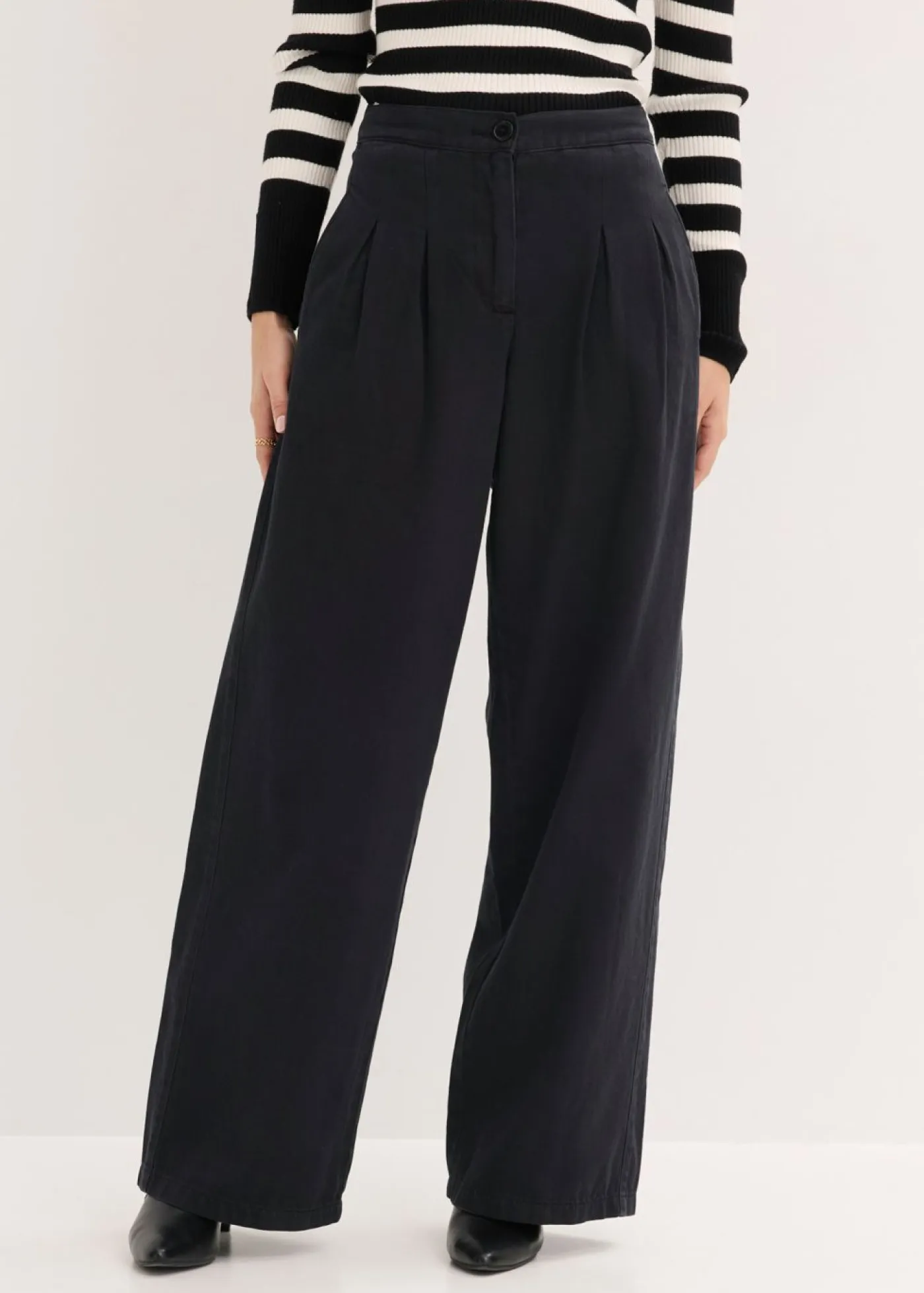 Outlet Pantalón de sarga de algodón puro Mujer Esenciales|Pantalones