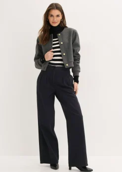 Outlet Pantalón de sarga de algodón puro Mujer Esenciales|Pantalones