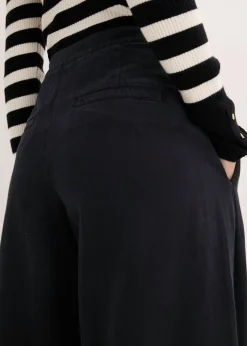 Outlet Pantalón de sarga de algodón puro Mujer Esenciales|Pantalones