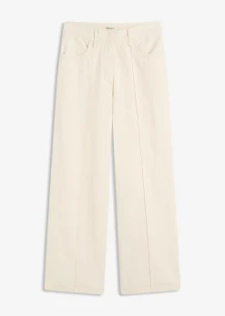 New Pantalón de sarga de algodón puro Mujer Pantalones