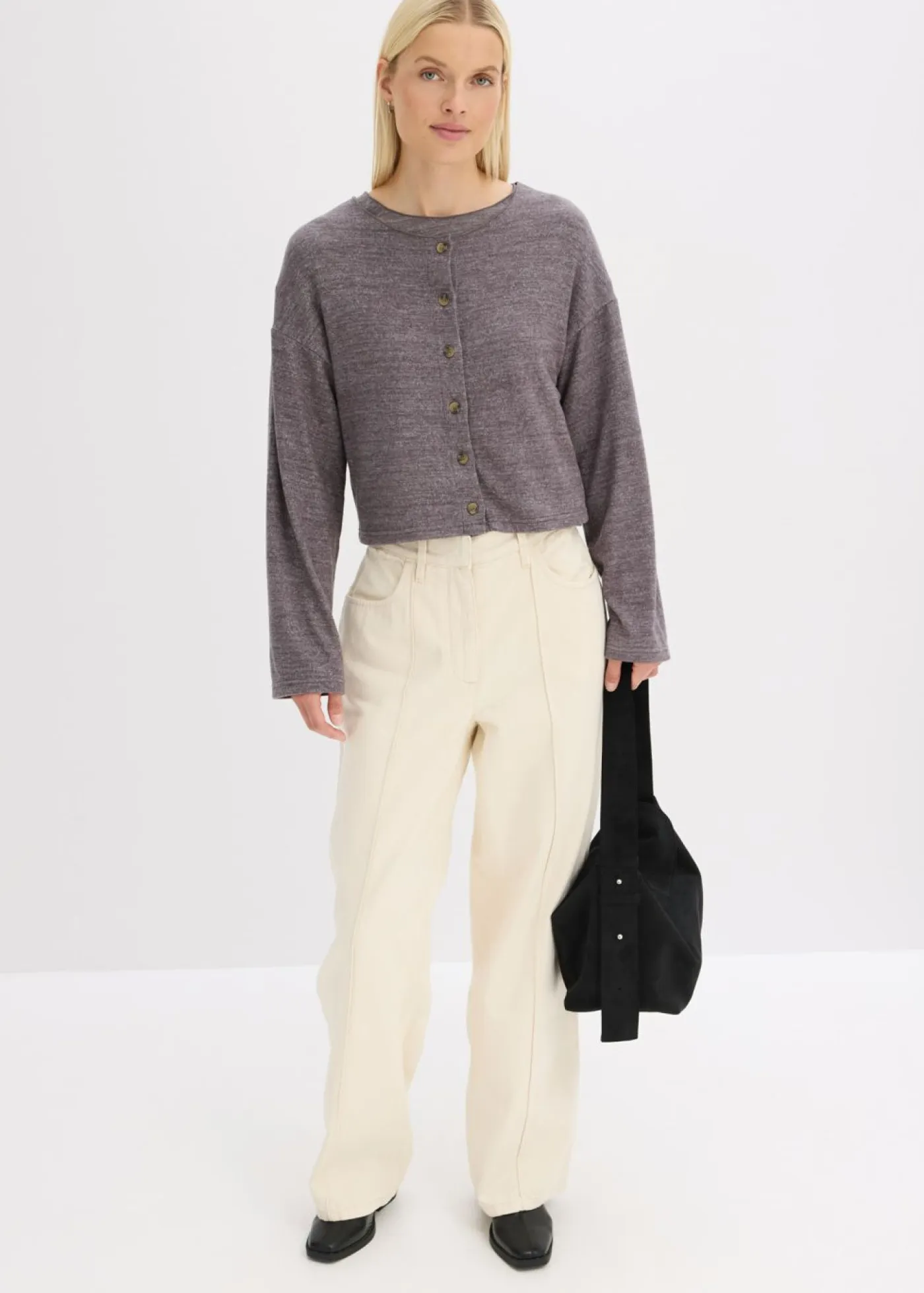 New Pantalón de sarga de algodón puro Mujer Pantalones