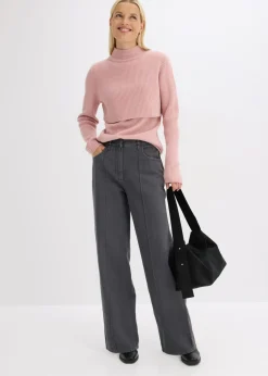 Sale Pantalón de sarga de algodón puro Mujer Pantalones