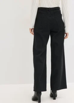 Outlet Pantalón de sarga de algodón orgánico puro Mujer Pantalones|Tallas Pequeñas
