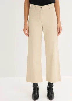 Pantalón de sarga de algodón puro Mujer Pantalones|Tallas Pequeñas