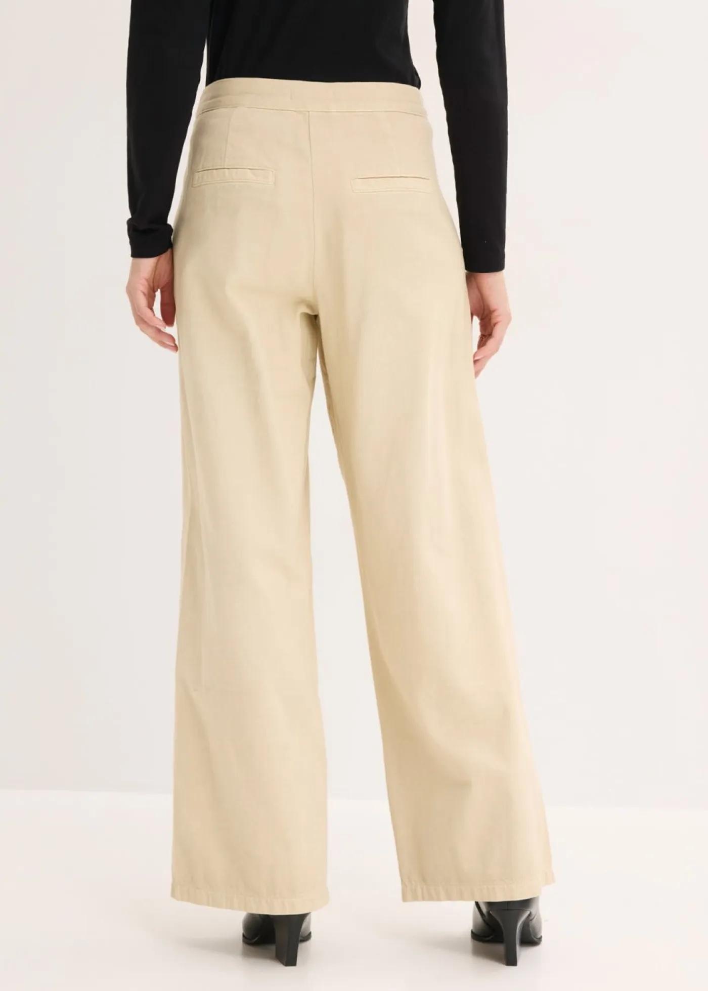 Sale Pantalón de sarga de algodón puro Mujer Esenciales|Pantalones