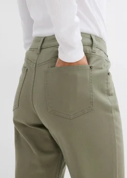 Outlet Pantalón de sarga de mezcla de algodón y elastano Mujer Pantalones