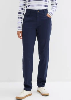 Pantalón de sarga de mezcla de algodón y elastano Mujer Pantalones