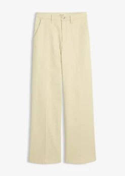 Pantalón de sarga de talle alto Mujer Pantalones