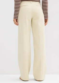 Pantalón de sarga de talle alto Mujer Pantalones