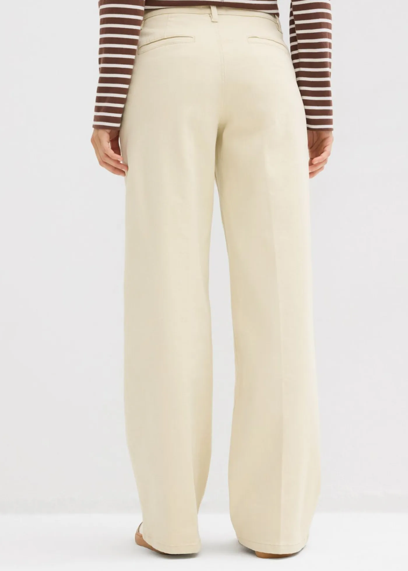 Pantalón de sarga de talle alto Mujer Pantalones