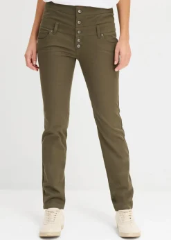 Discount Pantalón de sarga elástica Mujer Pantalones|Novedades