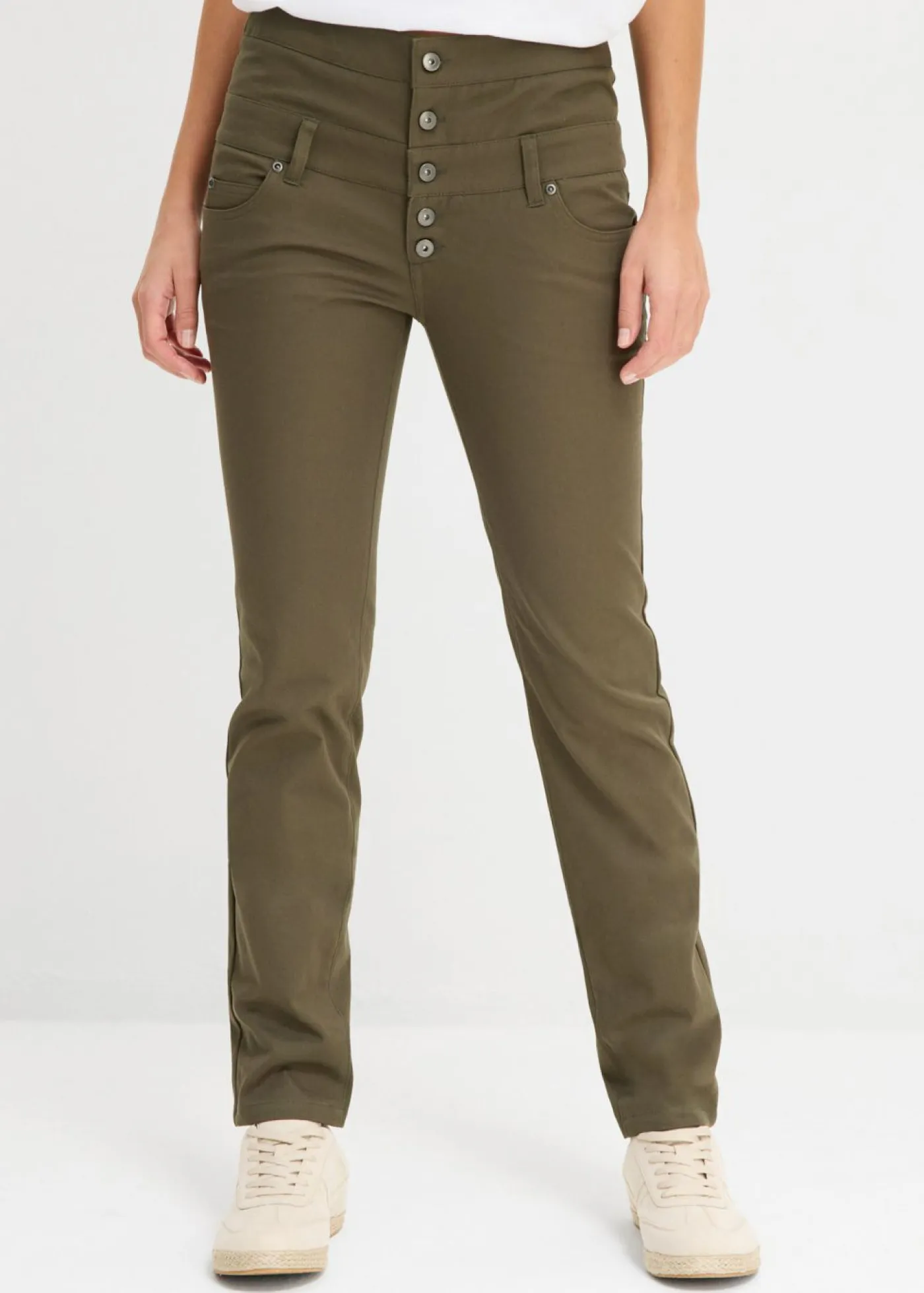 Discount Pantalón de sarga elástica Mujer Pantalones|Novedades
