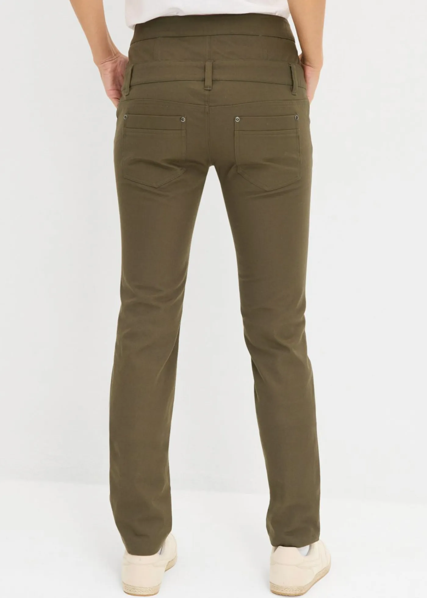 Discount Pantalón de sarga elástica Mujer Pantalones|Novedades
