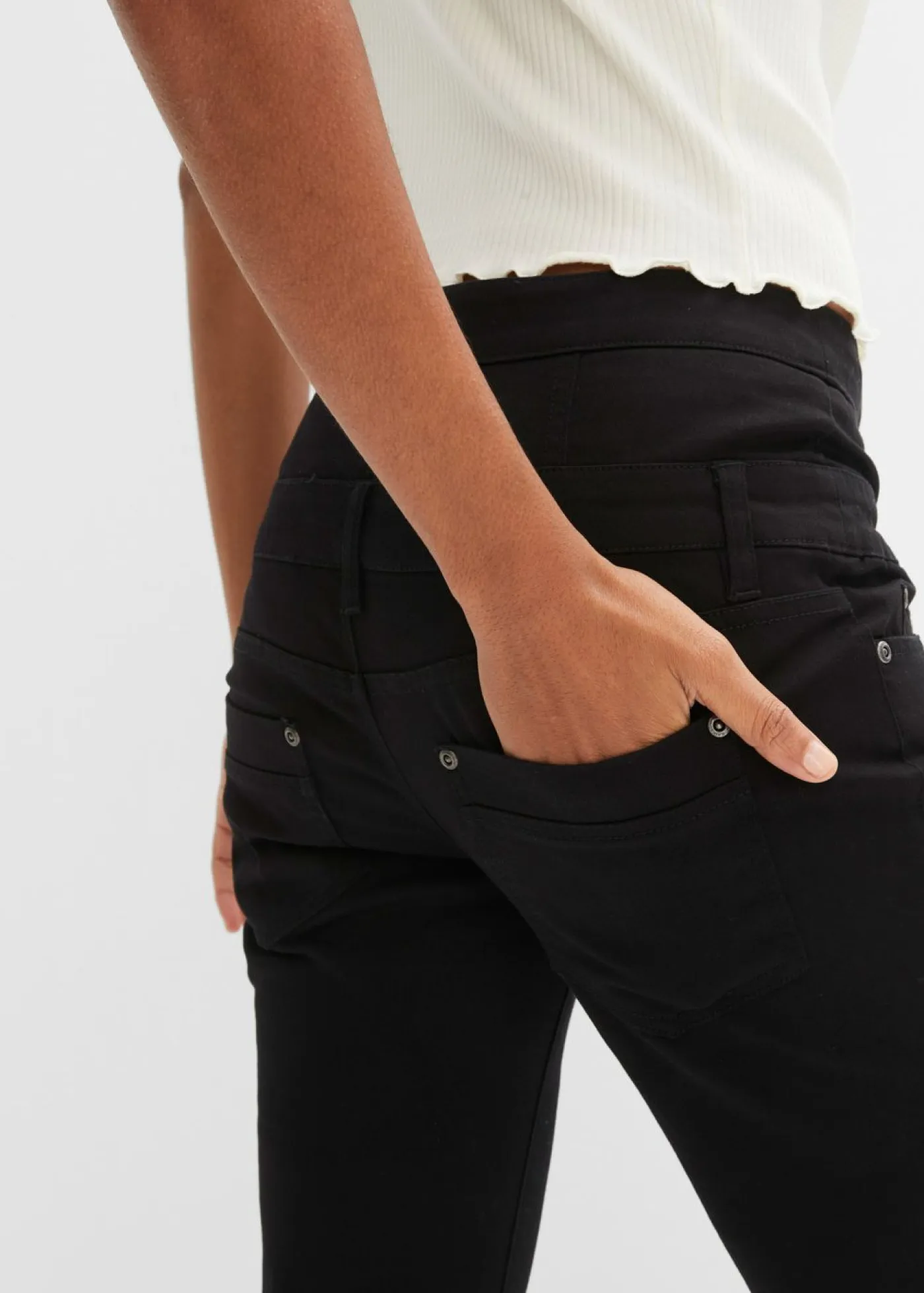 Best Pantalón de sarga elástica Mujer Pantalones|Novedades