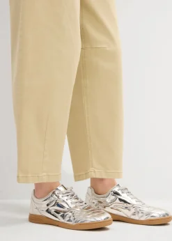 Outlet Pantalón de sarga en mezcla de algodón elástico Mujer Pantalones|Novedades