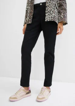 Outlet Pantalón de sarga en mezcla de algodón elástico Mujer Pantalones