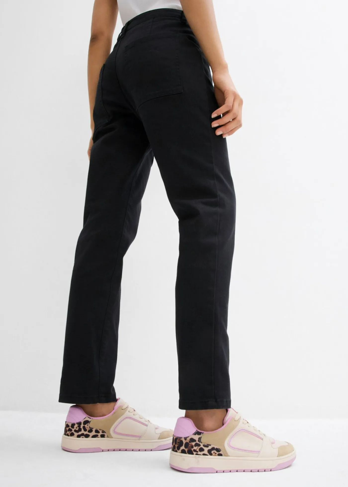 Outlet Pantalón de sarga en mezcla de algodón elástico Mujer Pantalones